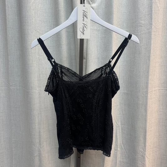 D&G Sheer Black Beaded Tank Top