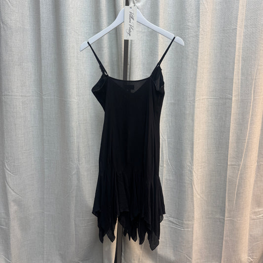 Karen Millen Black and Teal Silk Sequin Midi Dress
