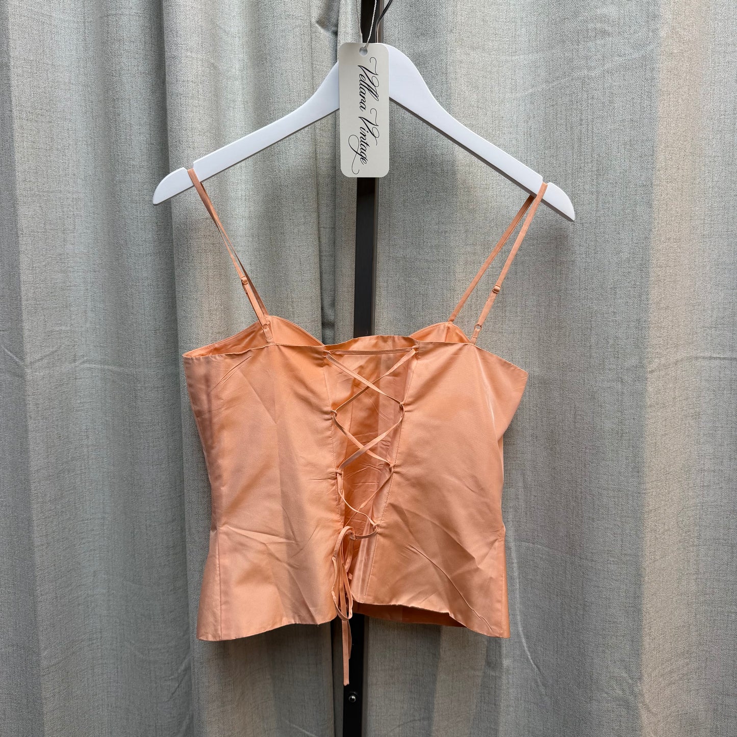 Peach Renato Nucci Button Down Bustier Top
