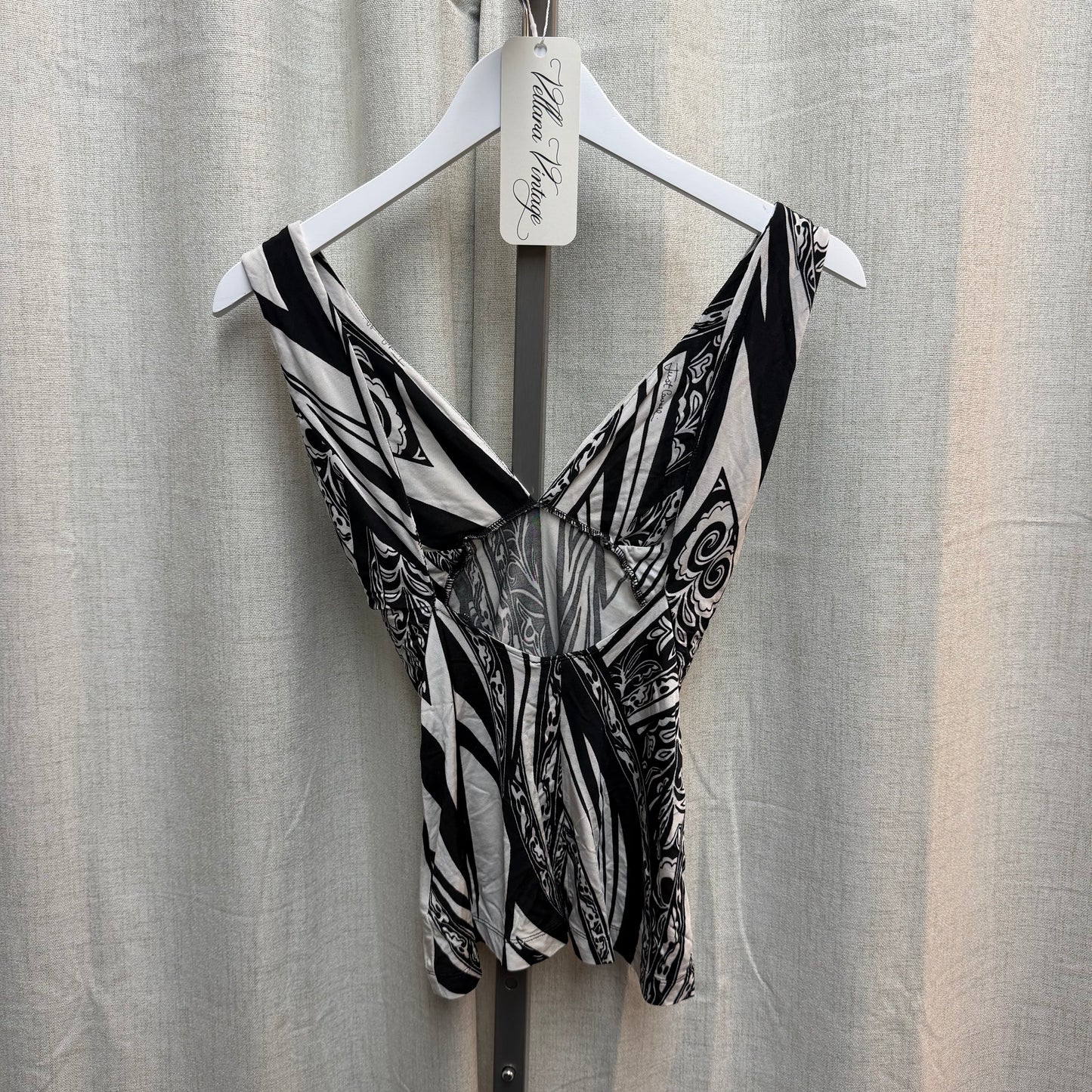 Just Cavalli Black & White Print Top