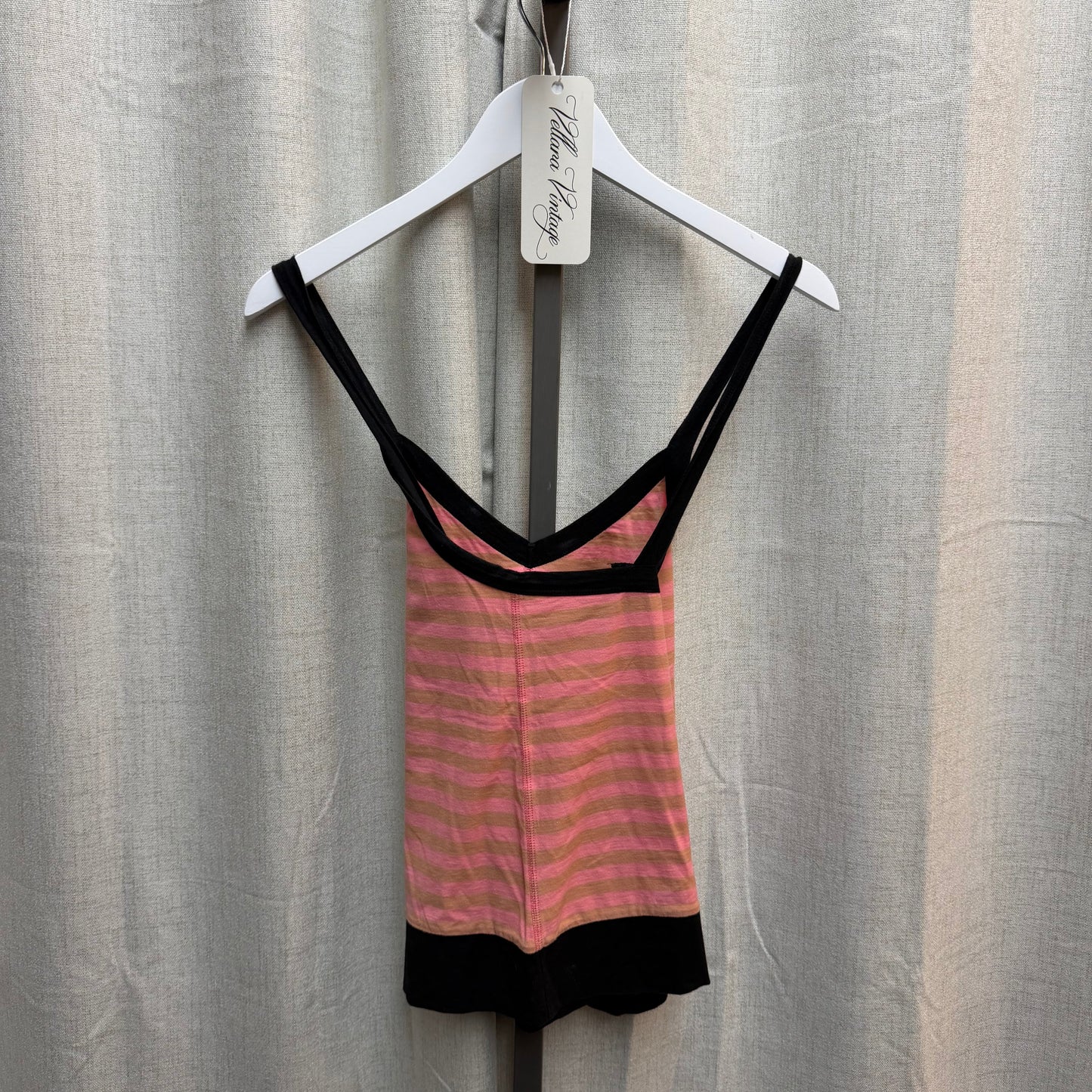 Sonia Rykiel Pink & Black Striped Anchor Charm Top