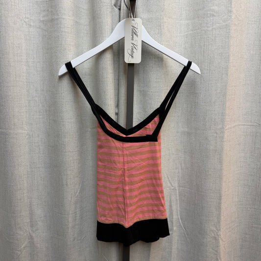 Sonia Rykiel Pink & Black Striped Anchor Charm Top