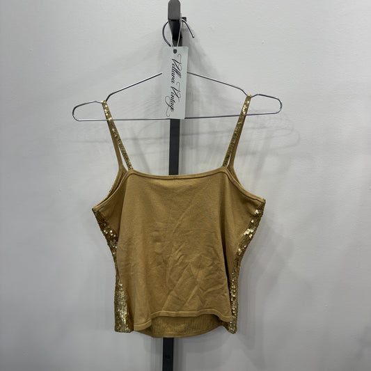 INC Gold Sequin Tank Top