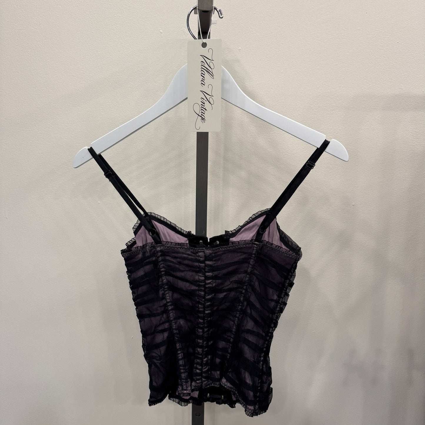Moda International Lace Mesh Corset Style Top