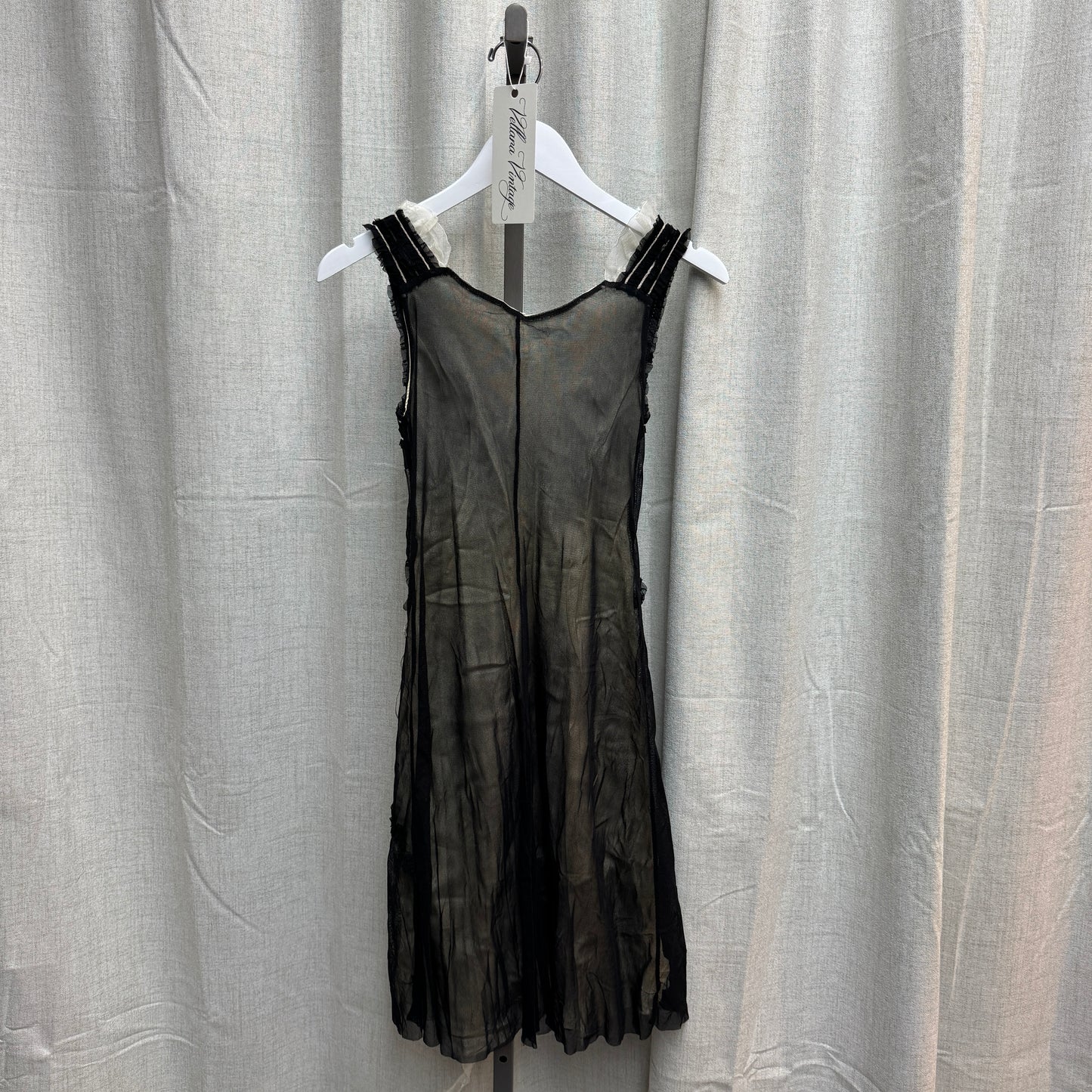 Vintage Italian Sheer Ruffled Dress