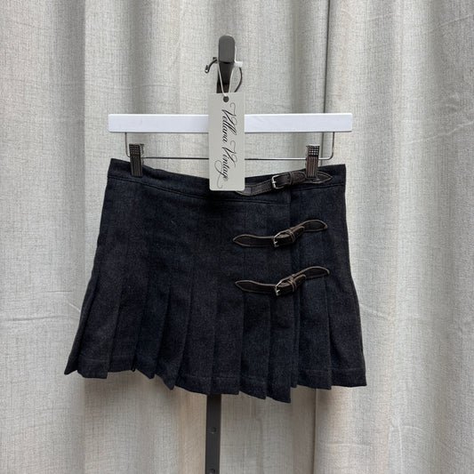Vintage Thomas Burberry Pleated Wool Skirt