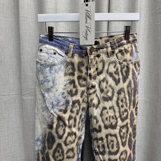 Roberto Cavalli S/S 2002 Leopard Ocean Exploration Pants