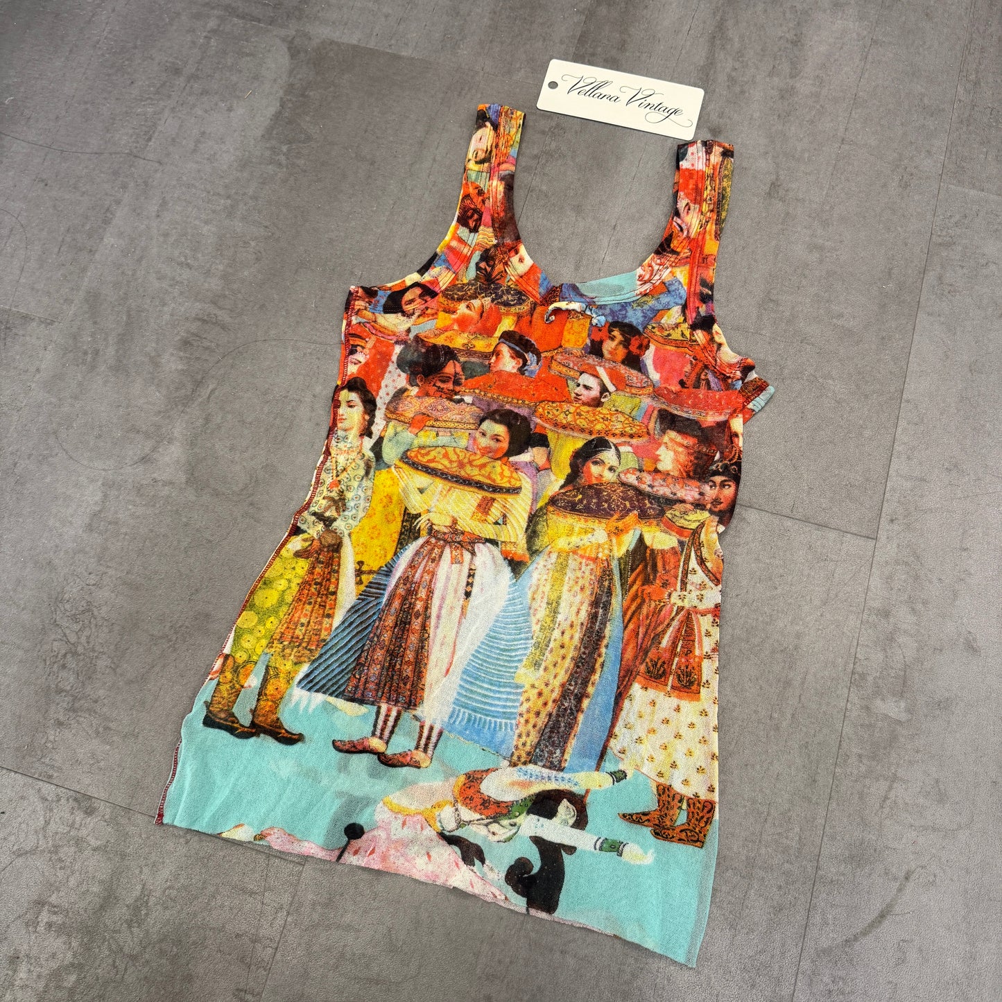 Jean Paul Gaultier Soleil S/S 2000 "Bombay" Indian Ceremony Mesh Tank Top