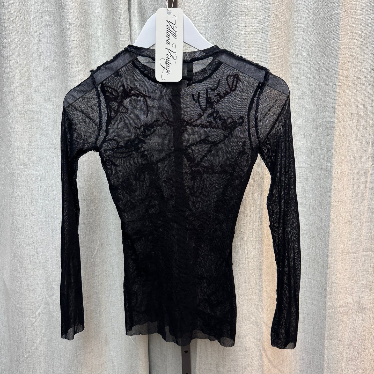Jean Paul Gaultier Embroidered Mesh Long Sleeve
