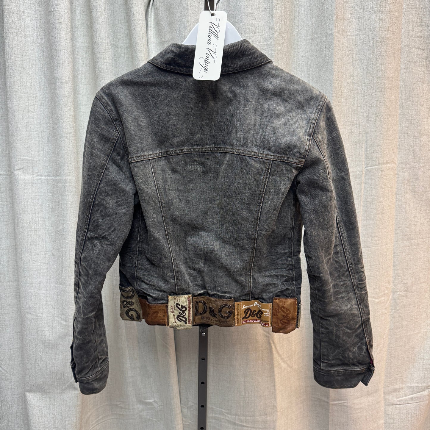 D&G FW2003 10 Tags Grey Raw Denim Jacket
