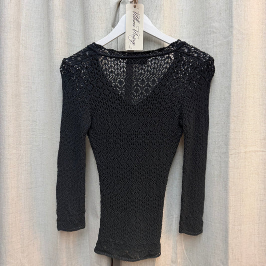 Dolce Gabbana Navy Blue Knit Sweater Top
