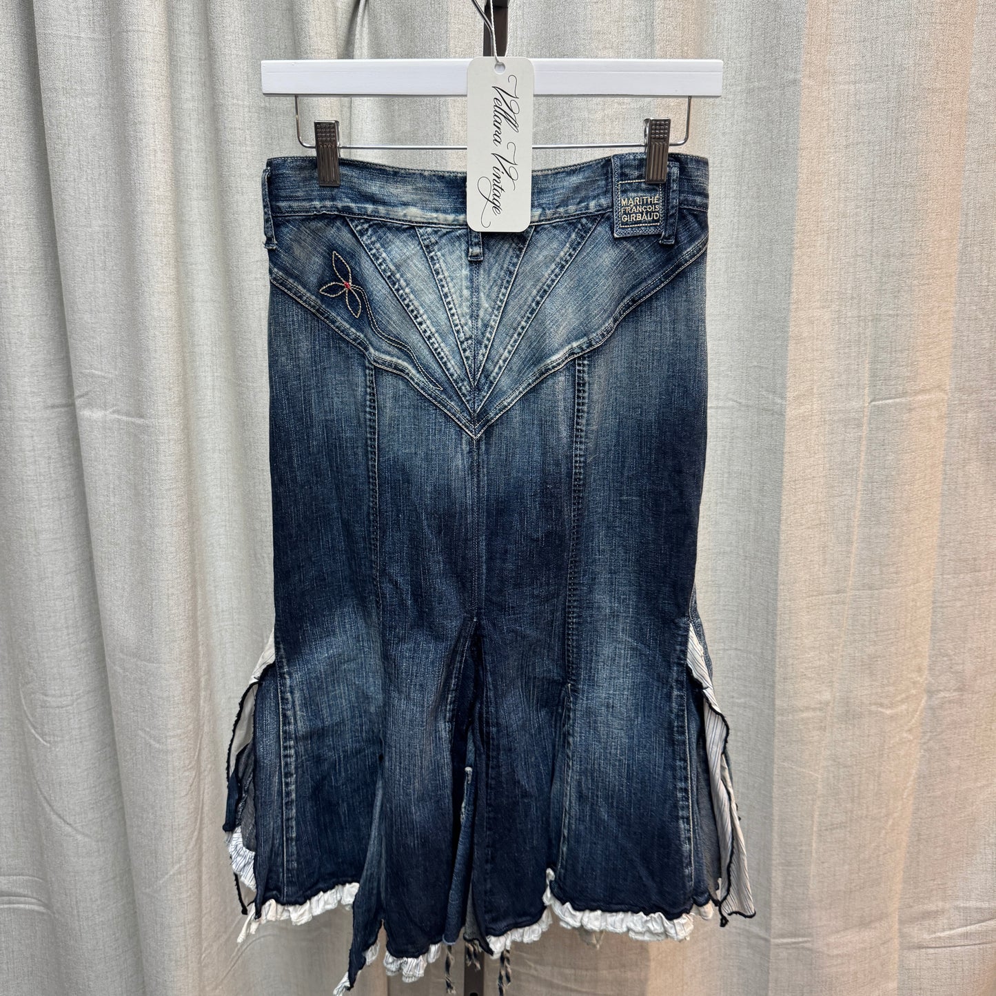 Marithe Francois Girbaud Denim Midi Mermaid Skirt