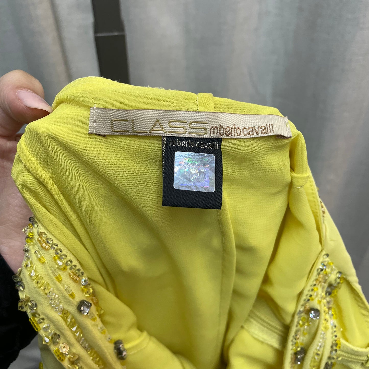 CLASS Roberto Cavalli Yellow Maxi Dress