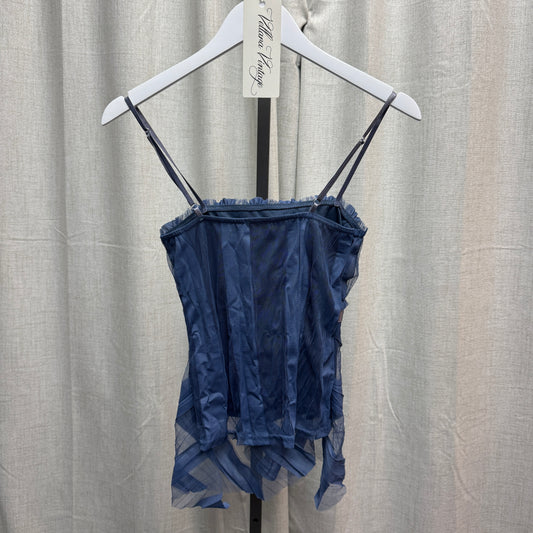 Charbell Blue Bow Layered Tank Top