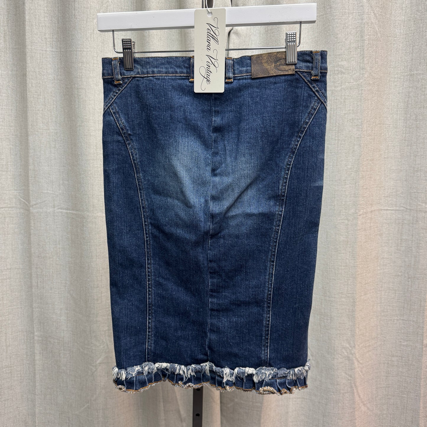 Just Cavalli Denim Horse Charm Midi Skirt