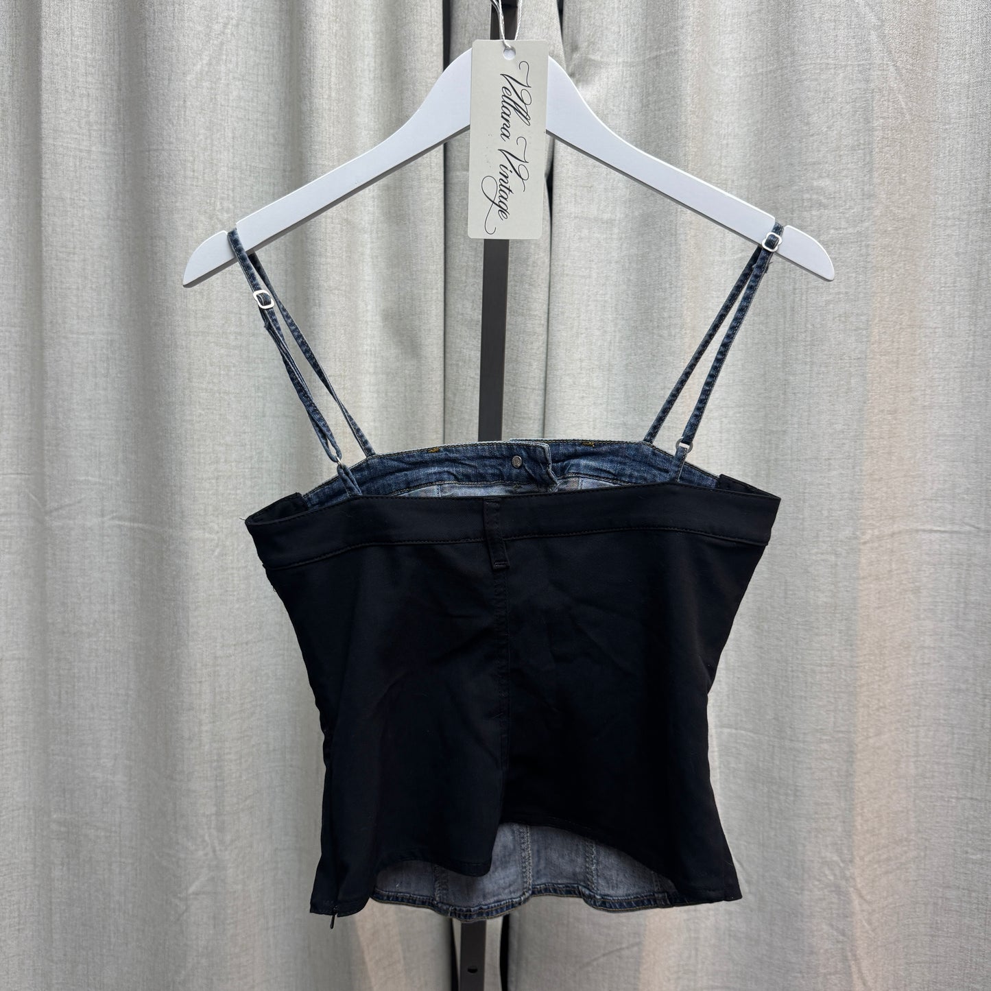 Moschino Jeans Denim Corset-Style Top