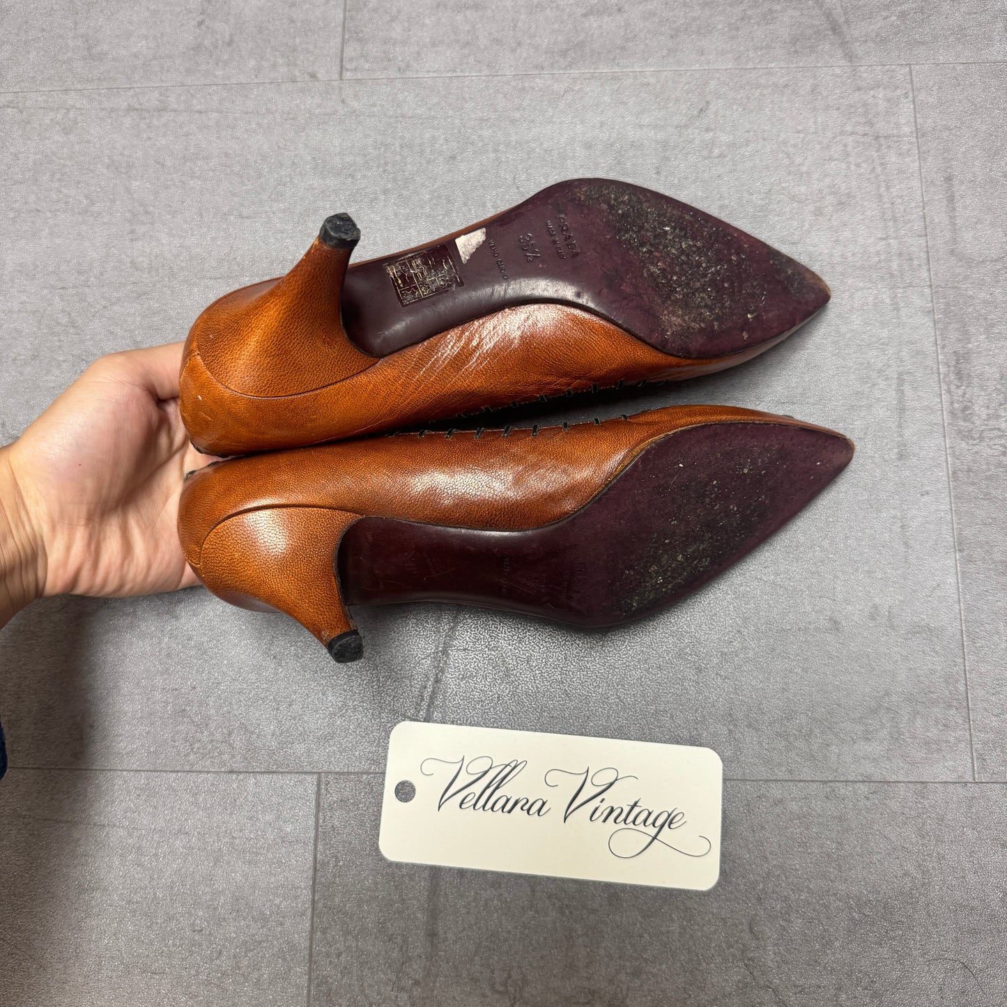 Prada F/W 1999 Brown Leaves Pumps