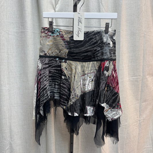 Just Cavalli Silk Layered Abstract Skirt