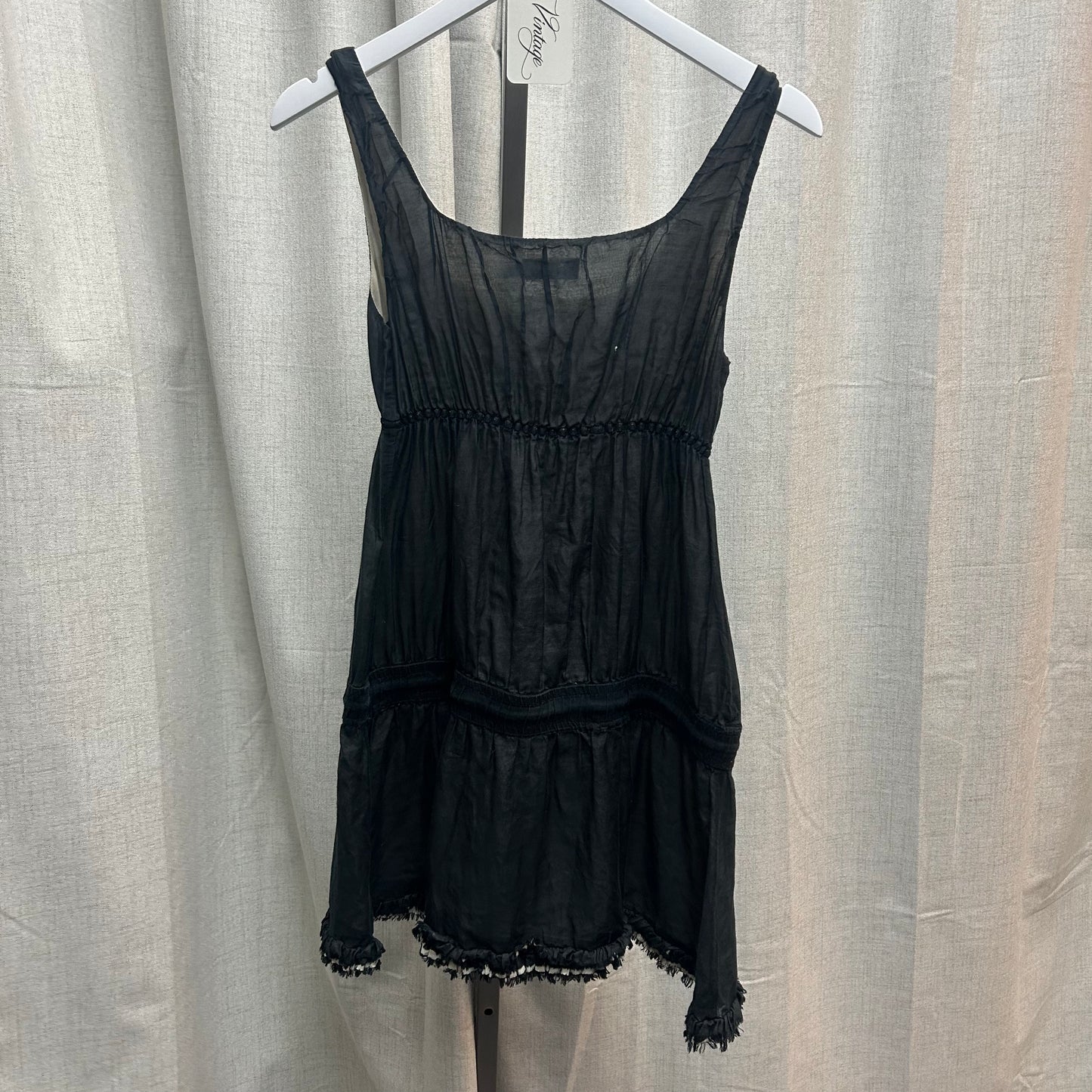 Moschino Rosette Tie Black Mini Dress