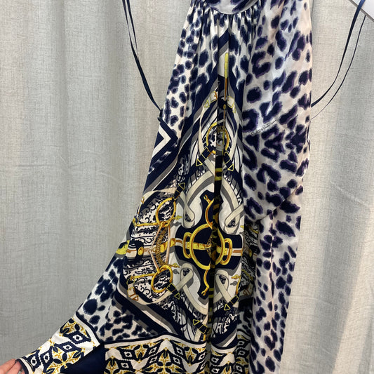 Class Roberto Cavalli Blue Leopard Patterned Halter