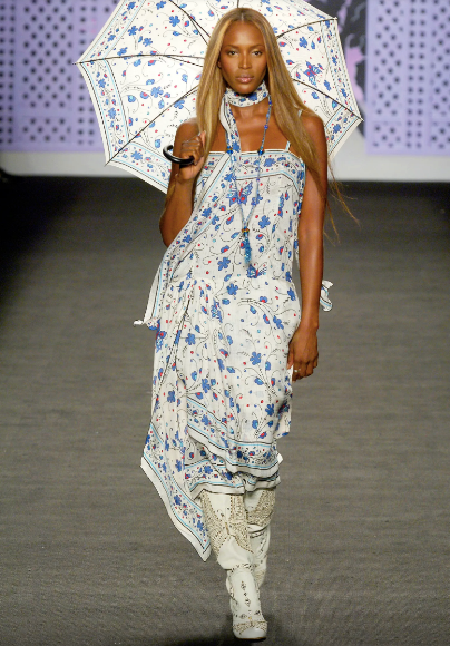Anna Sui SS2006 Paisley Midi Dress and Scarf Set