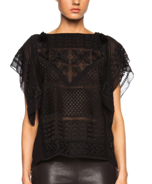 Isabel Marant Allen Gipsy Silk Georgette Top