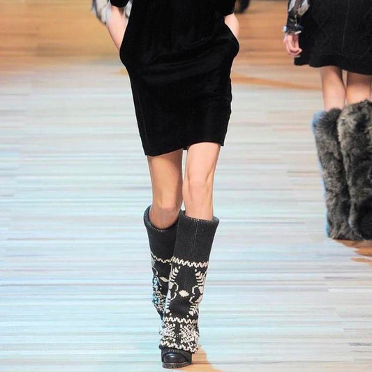Dolce & Gabbana Knit Leg Warmer Boots F/W 2010