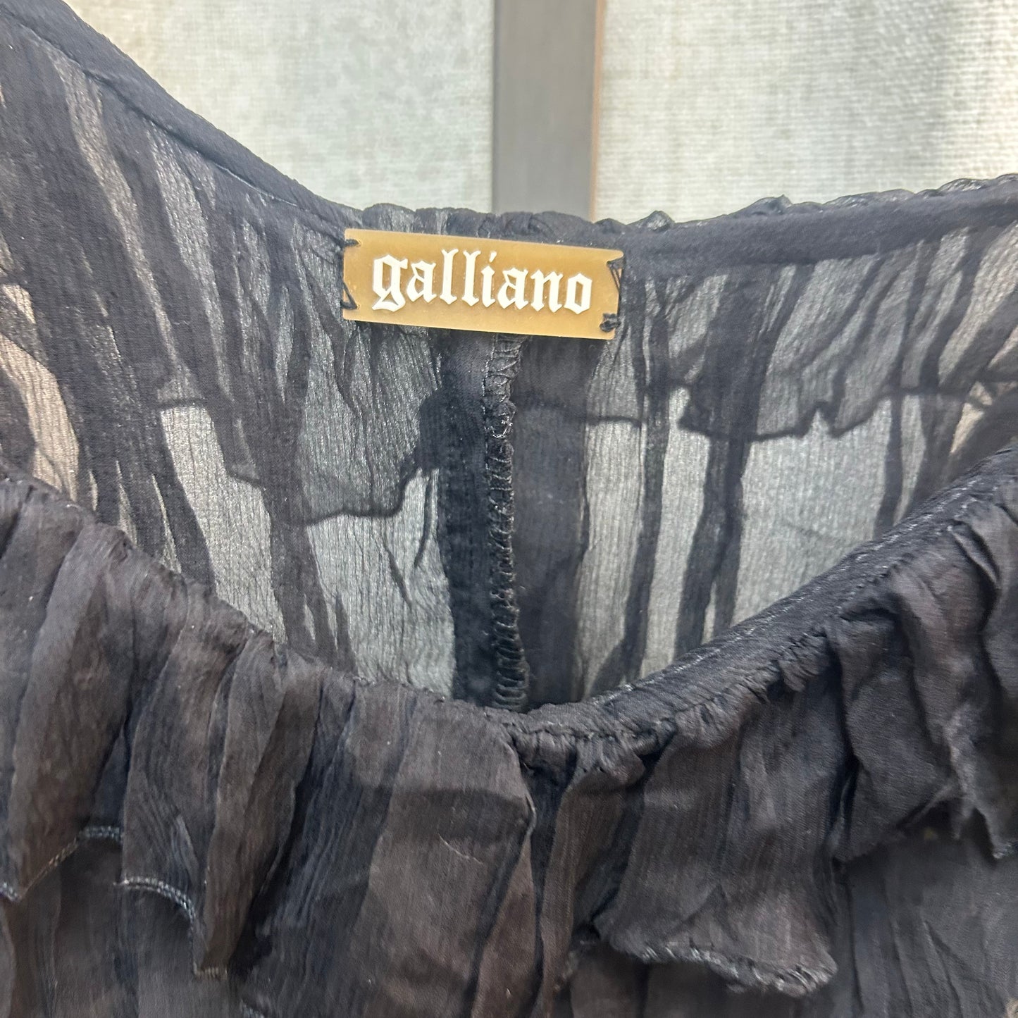 100% Galliano Top with Mother of Pearl Buttons