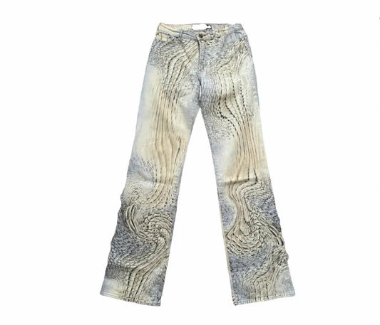 Cavalli S/S 2002 Crocodile Swirl Jeans