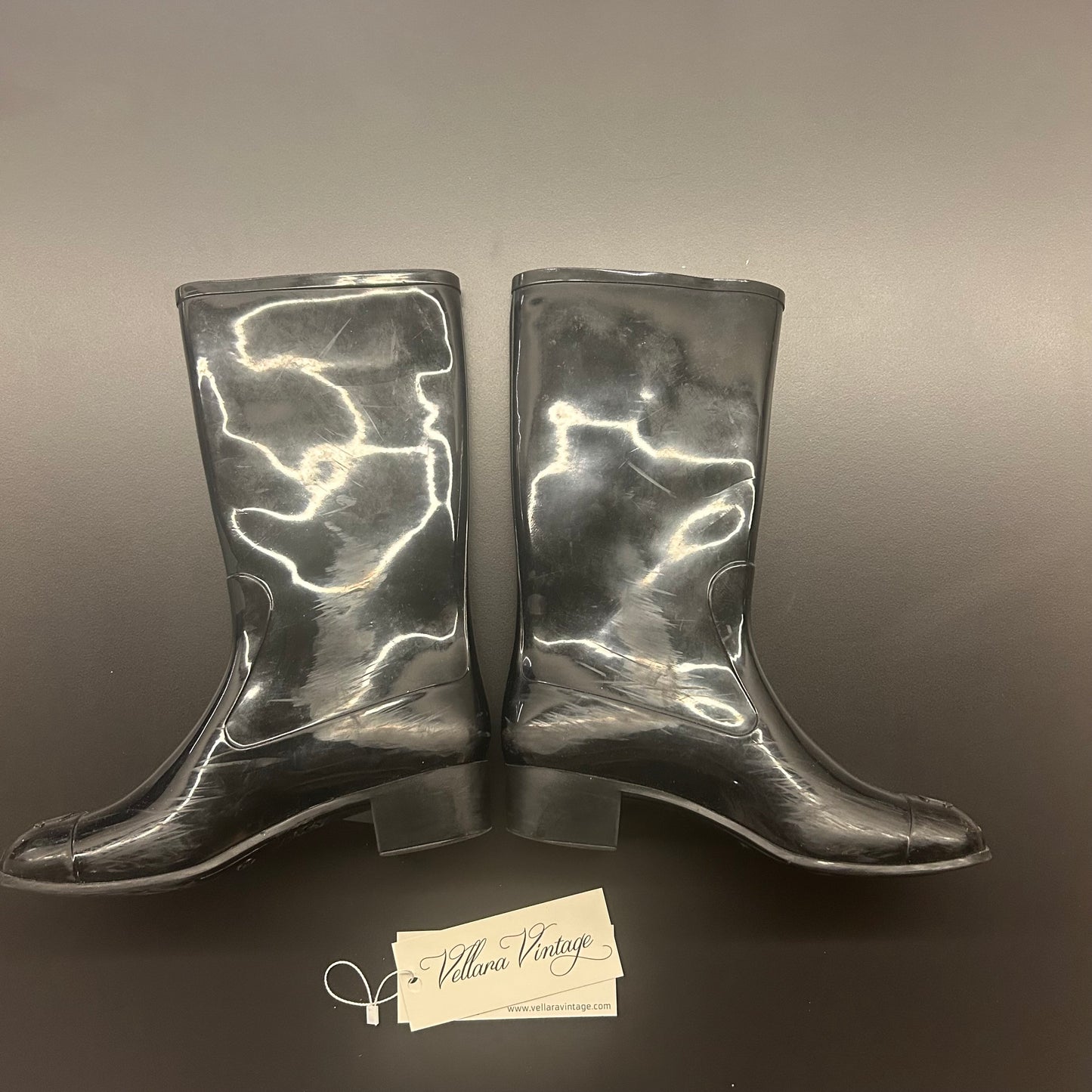 Chanel Camellia Rain Boots