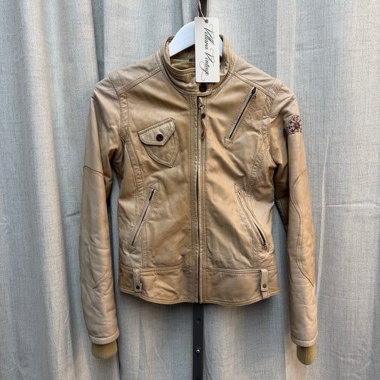 Diesel Tan Leather Jacket