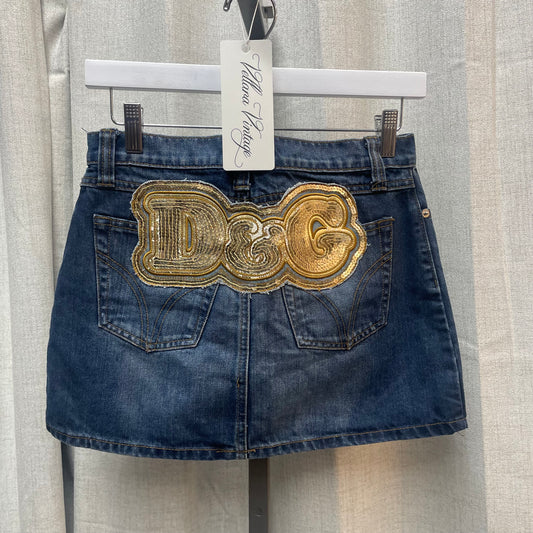 D&G Sequin Logo Mini Skirt