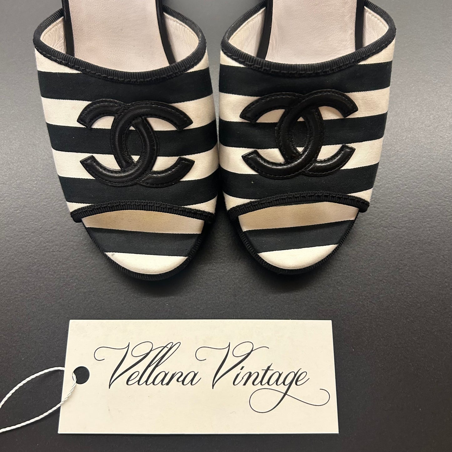 Chanel Cruise 2010 Striped Wedge Sandals
