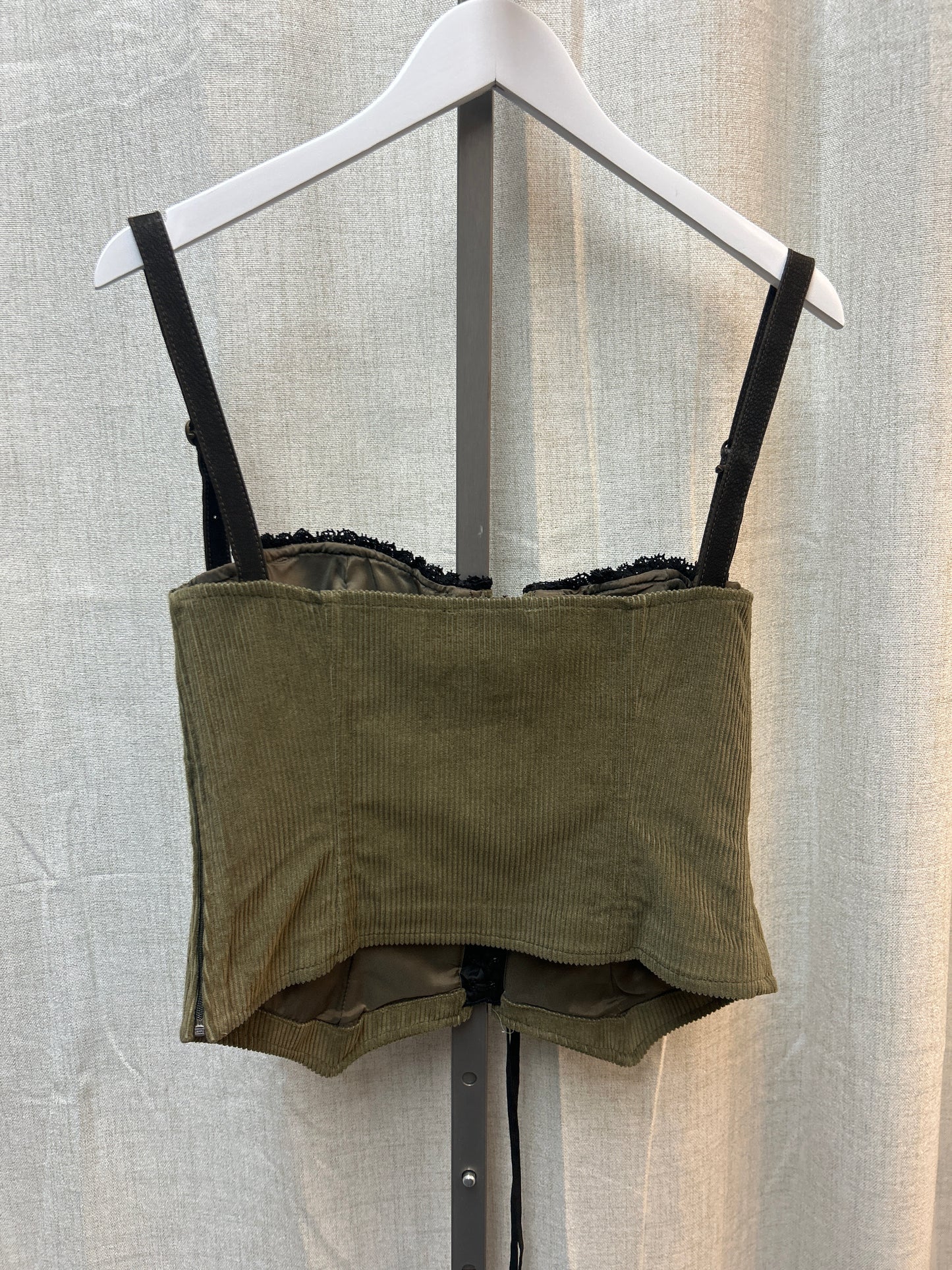 D&G Green Corduroy Corset F/W 2002