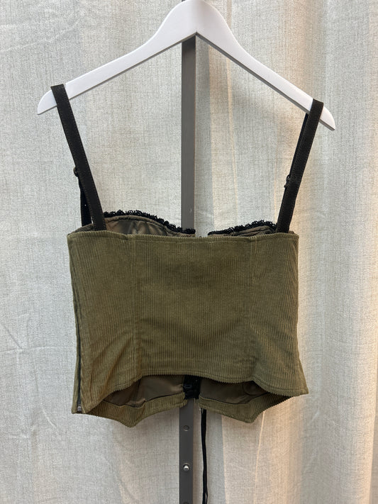D&G Green Corduroy Corset F/W 2002