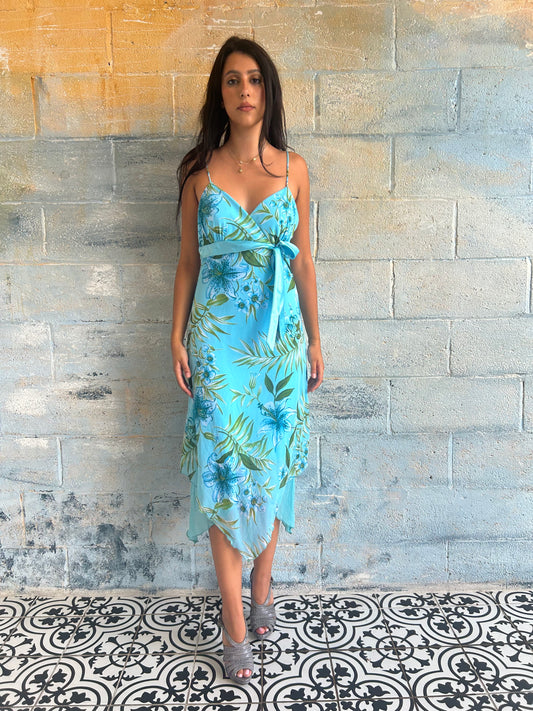 Floral Fairy Hem Empire Waist Maxi Dress