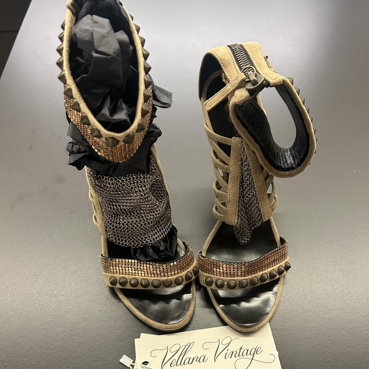 Giuseppe Zanotti Gold and Brown Heels