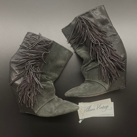 Isabel Marant Women's Grey and Black Boots