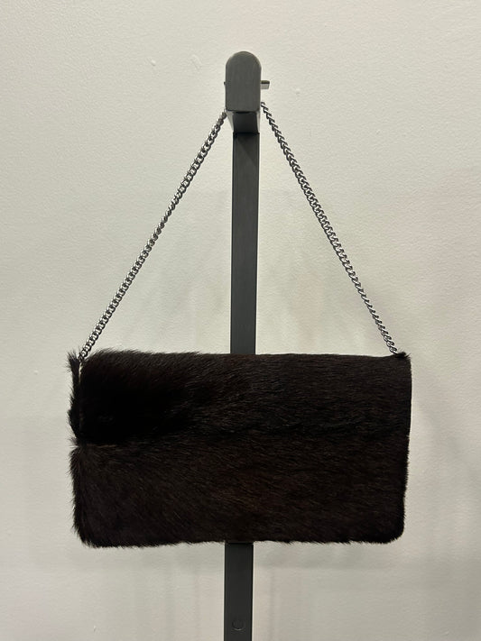 Brown Pony Hair Shoulder Bag