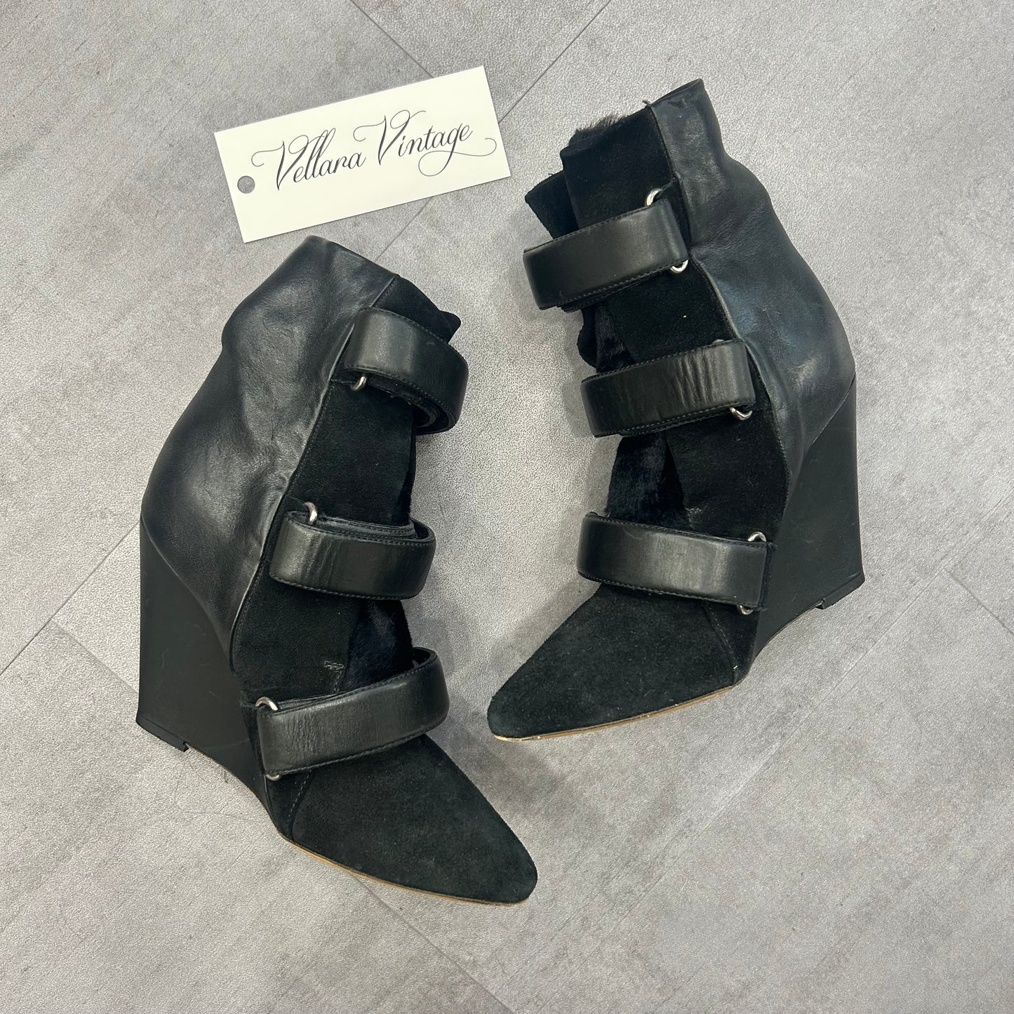 Isabel Marant Ponyhair Wedge Boots