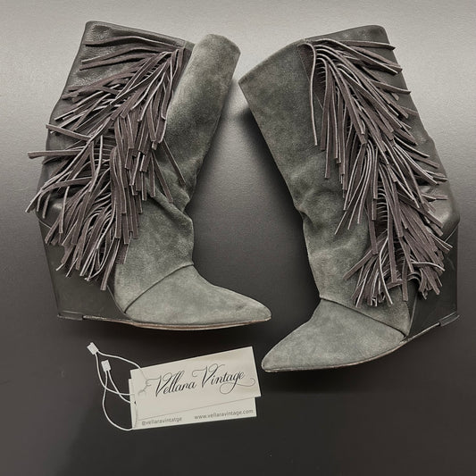 Isabel Marant Fringe Wedge Boots