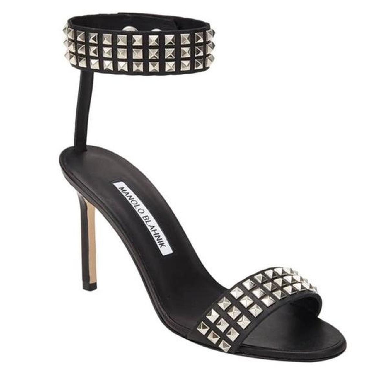 Manolo Blahnik Women's Black Studded Sandals