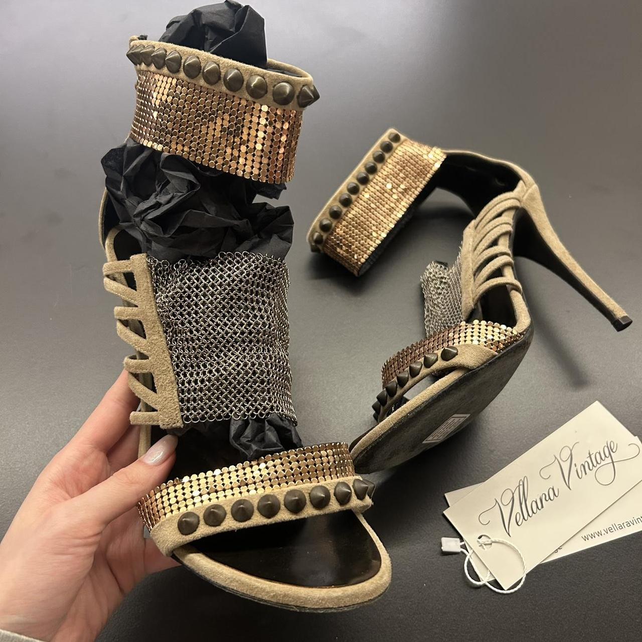Giuseppe Zanotti Gold and Brown Heels