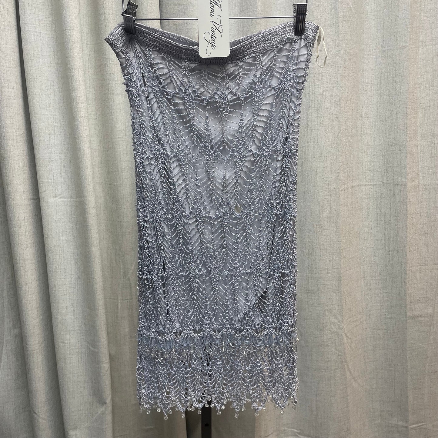 Nicowa Crochet Beaded Tank Top and Skirt Set