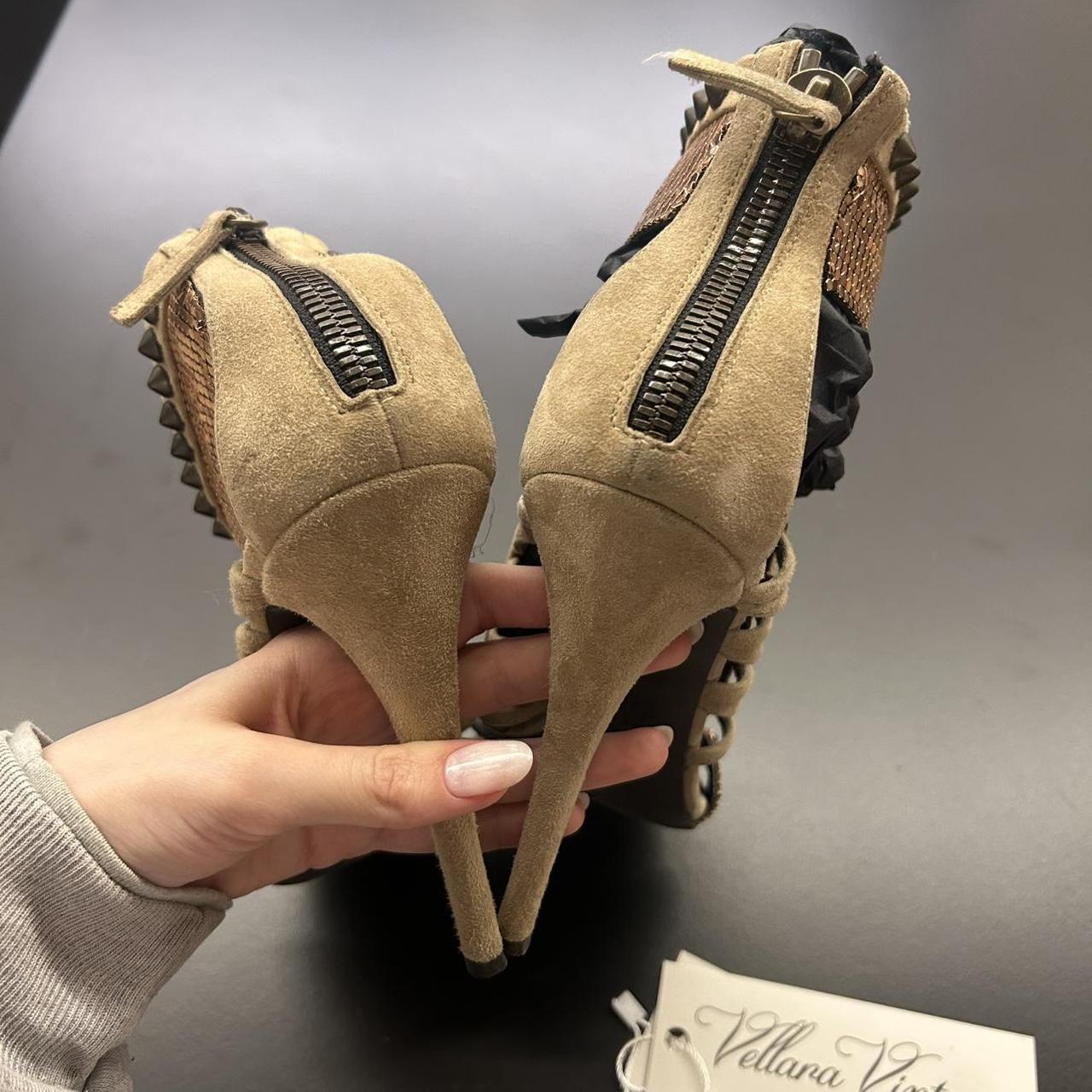 Giuseppe Zanotti Gold and Brown Heels