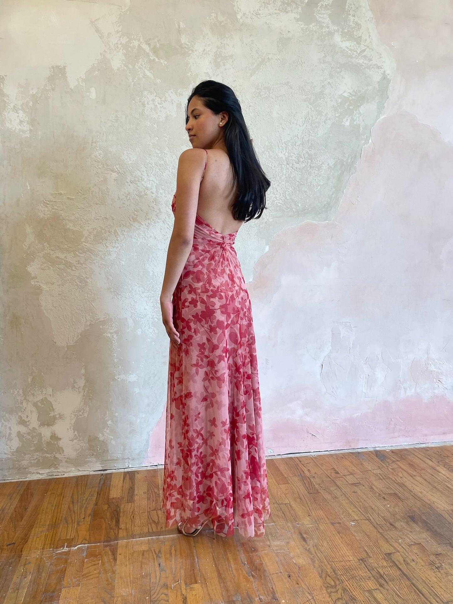 Pink Low Back Dress