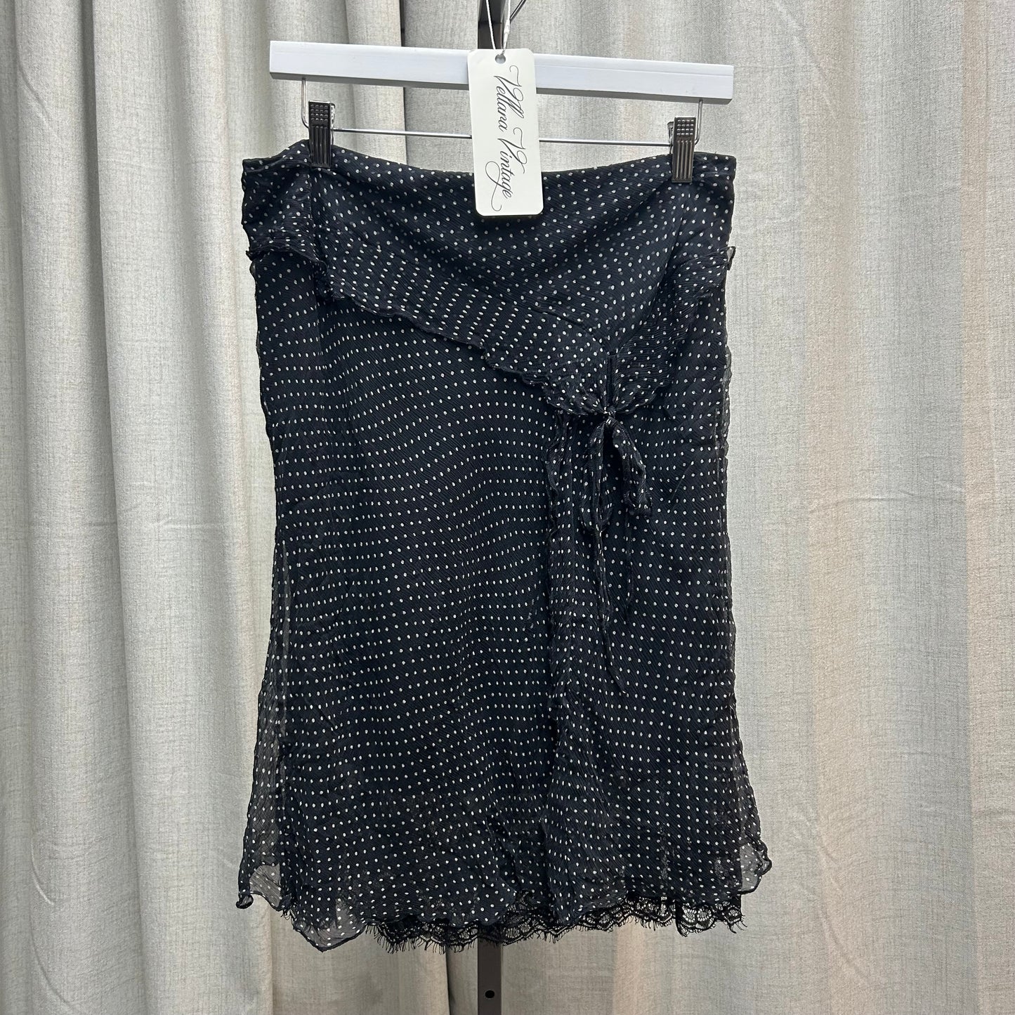 100% Silk Polka Dot Skirt