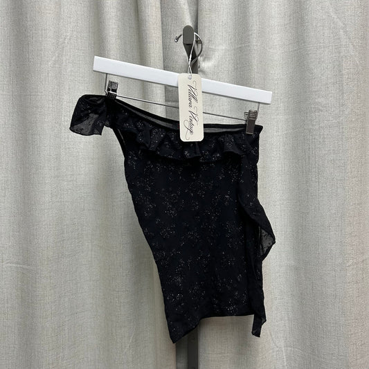 Morgan Black Sparkly Asymmetrical Top