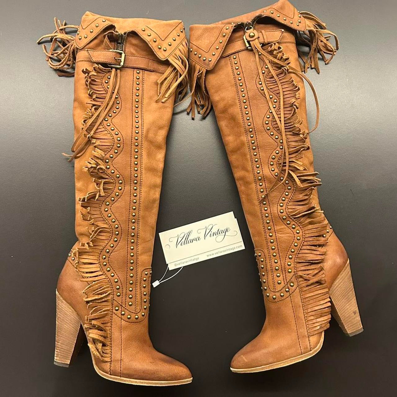 D&G Spring 2010 Leather Fringe Boots