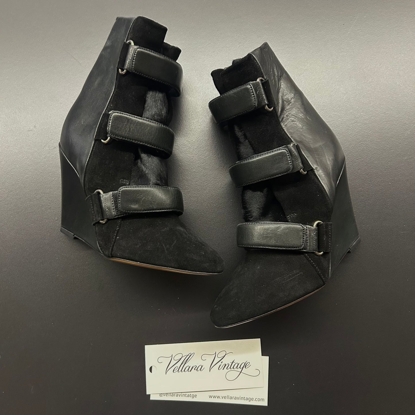 Isabel Marant Scarlet Pony hair Wedge Boots